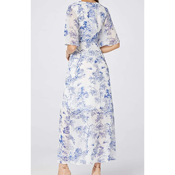 TRUTH & FABLE Maxi Wrap Dress Tiger Print NEW - Picture 2 of 10